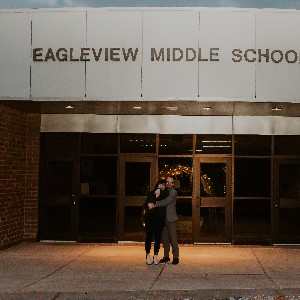 Couple outside of Eagleview